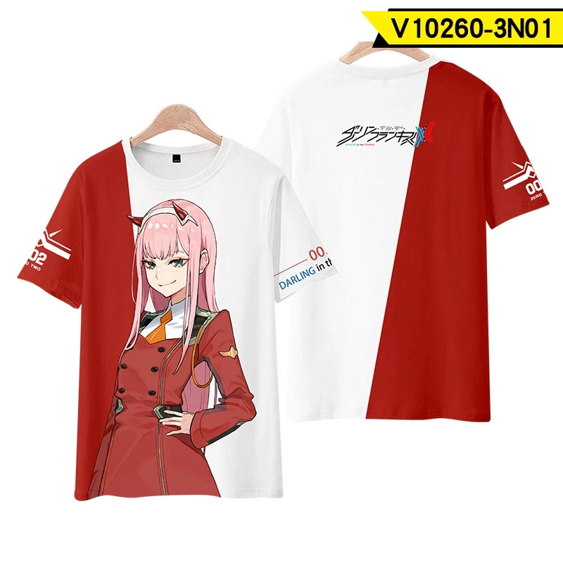 Anime T-Shirts Darling In The Franxx Zero Two Print Men Women