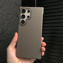 Ultra - Thin Frameless Transparent Matte Phone Case - Shockproof Hard Protection Cover - Samsung S23Ultra (Matte Black)