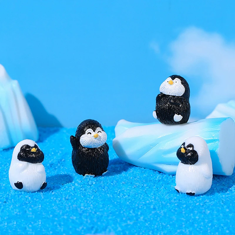 

Mini Cute Penguin Figurine Animal Model Moss Micro Landscape Home Decor Miniature Fairy Garden Decoration Accessories