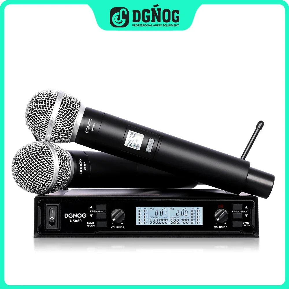 Set 2 Micrófono Inalámbrico Profesional De Karaoke Con Receptor Eo