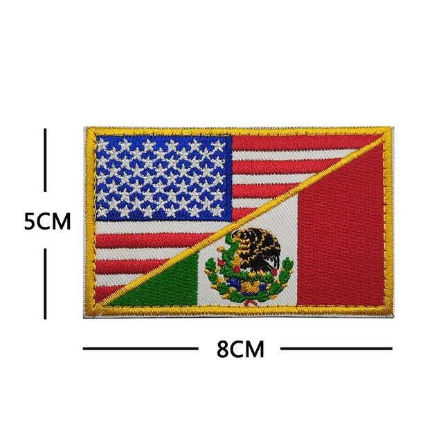 Bandera Mexicana Parche De La Americana Estados Unidos