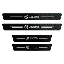 Leather Carbon Fiber Car Door Sill Protector Strip (1/4/5 Pieces) (4Pcs Car Door)