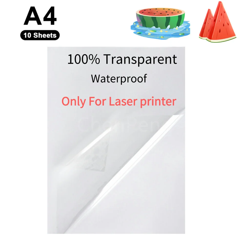 Hochwertiges, bedruckbares, transparentes Vinyl-Aufkleberpapier, 20 Blatt, matt, laserdruckbar, wasserfest, selbstklebendes DIY-Papier – Detail 6