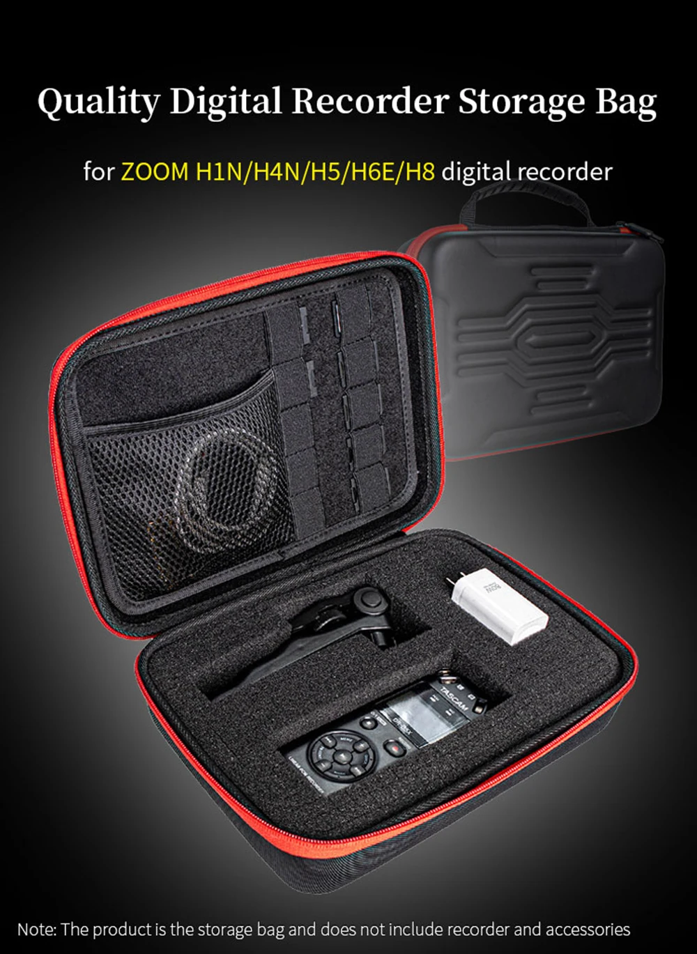 Hard EVA Storage Bags for ZOOM H1N H4N H5 H6E H8 Digital Voice Recorder Protect Box Portable Travel Carrying Case