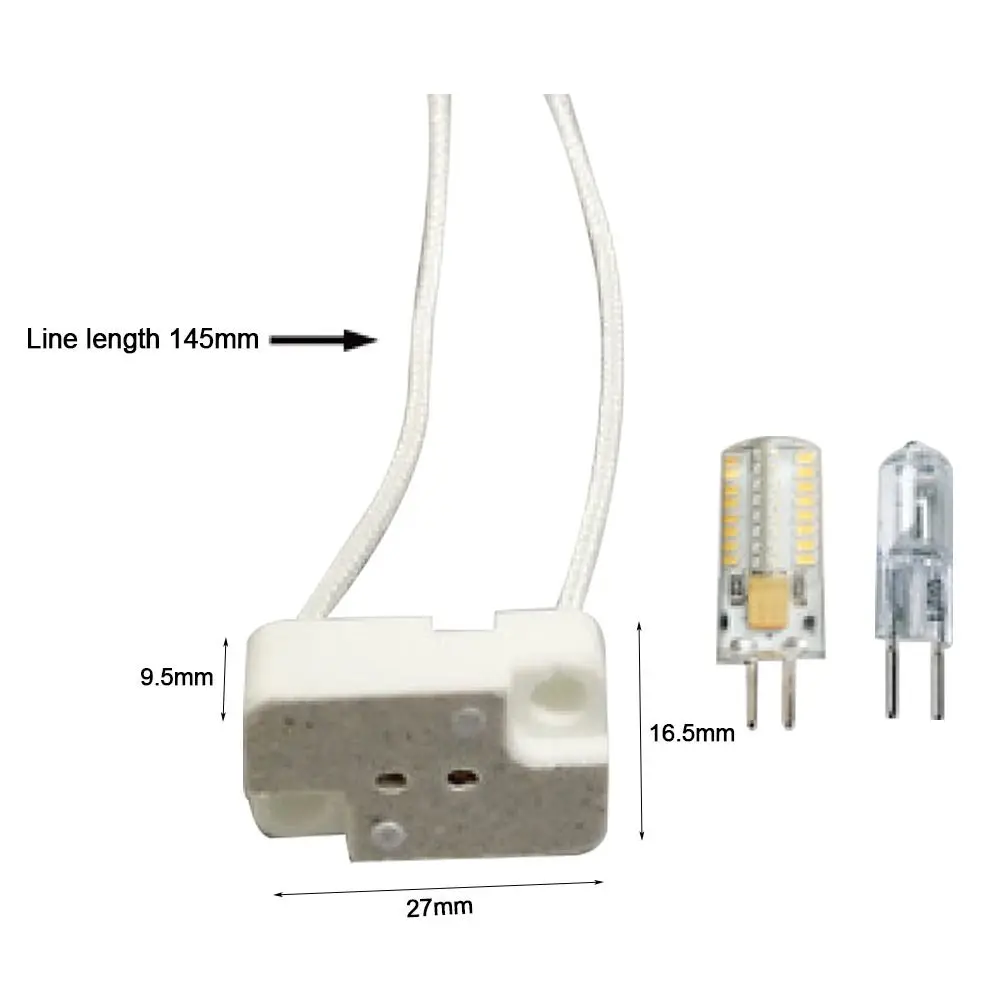 Ceramic G4 G5.3 G9 Lamp Socket Holder for Halogen LED Lights
