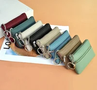 Mini portefeuille en cuir PU, porte-monnaie, sac à clés, porte-clés de mode, sac de rangement pour cartes de poche, fermeture éclair multifonctionnelle, poudres à monnaie 2