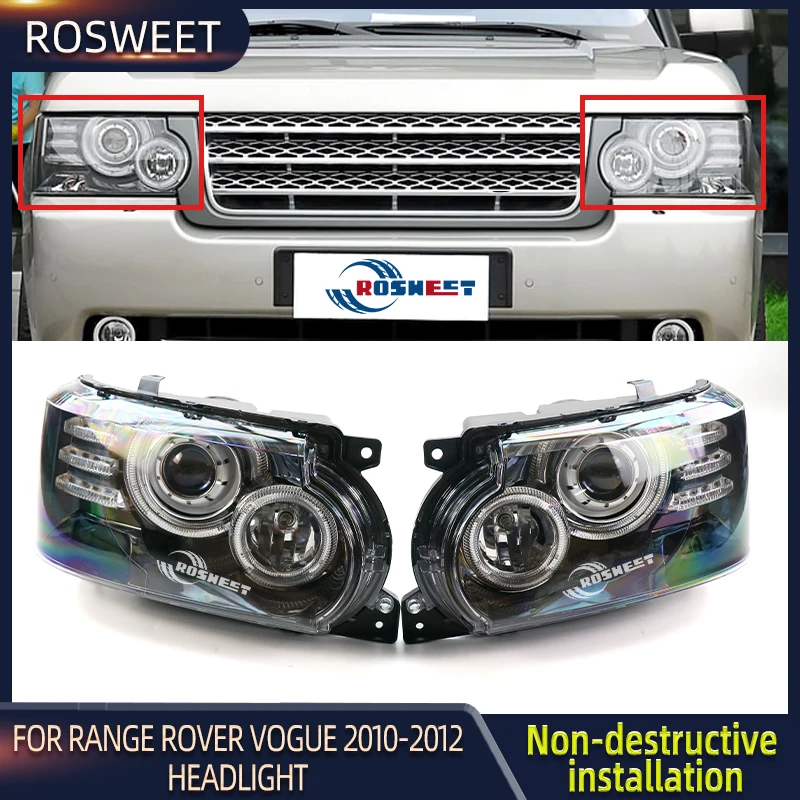 

Автомобильные передние фары для Land Rover Range Rover Vogue L322 2010 2011 2012 светодиодный, фары головного света, яркий Дальний свет, автомобильные аксессуары