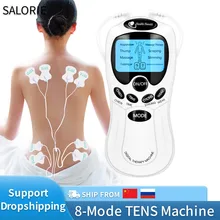 8-Mode Electric Tens Muscle Stimulator Ems Acupuncture Face Body Massager Digital Therapy Herald Massage Tool Electrostimulator