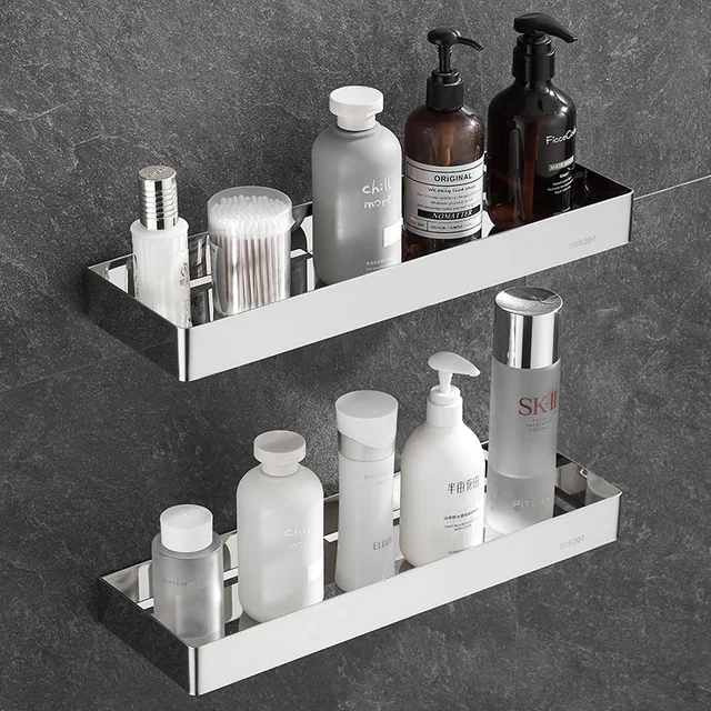 Stainless steel Chrome Bathroom Shelves holder Stainless steel Chrome Bathroom Shelves holder
