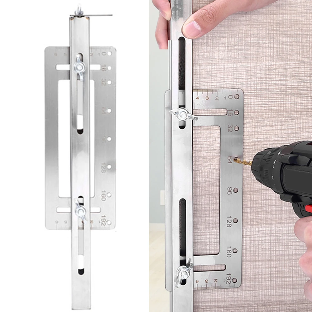 

1pc Stainless Steel Handle Punching Locator Wardrobe Door Cabinet Nstallation Tools Furniture Hardware Tools Accessories