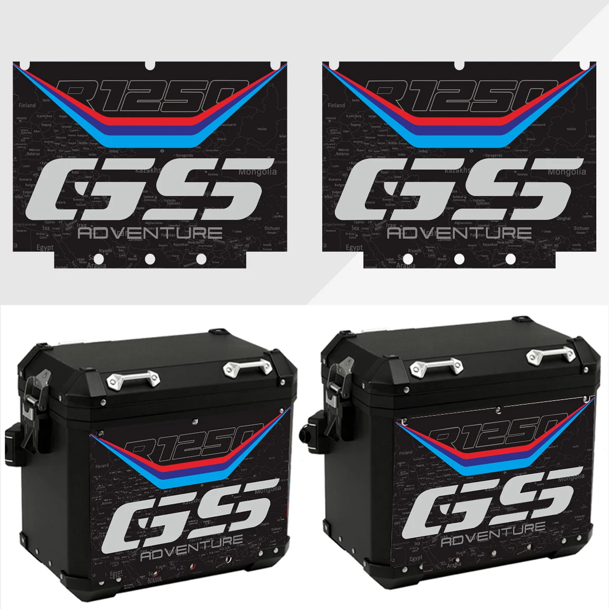 For BMW Motorrad Panniers R1200GS R1250GS R1200 R1250 GS Adventure ADV 2004-2023 Motorcycle Triple Black Sticker