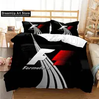 3D Print Fashion F-Formula 1 Racing Bedding Set Boys Girls Twin Queen King Size Duvet Cover Pillowcase Bed boys Adult Bedroom 1