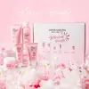 6Pcs Sakura Skincare Set Face Cream Serum Toner Cleanser Sunscreen Eye Cream Complete Facial Care Gift Box Travel Set