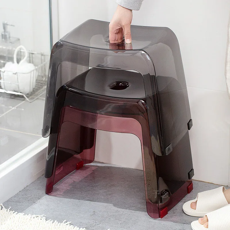 

New Bathroom Furniture Plastic Stool Designer Antiskid Elderly Shower Bath Chair Seat for Adults
