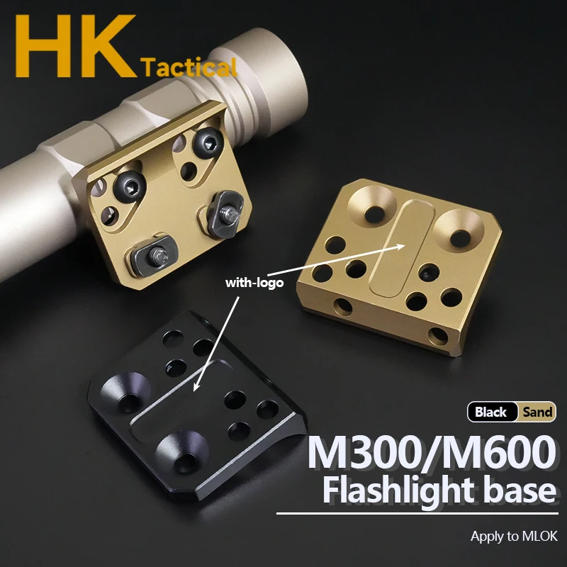 Tactical CNC Scout light mount For M300 M600 Flashlight Offset side mounts For M-Lok Rail Weapon Lights Base Hunting Accessories