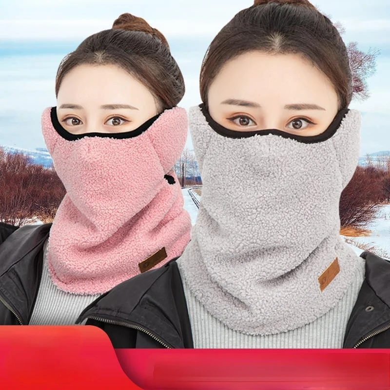 Women Warm Plush Earmuffs Ear Protection Face Scarf Outdoor Cold Winter Accessories Adjustable Extender for Mask Fashion
