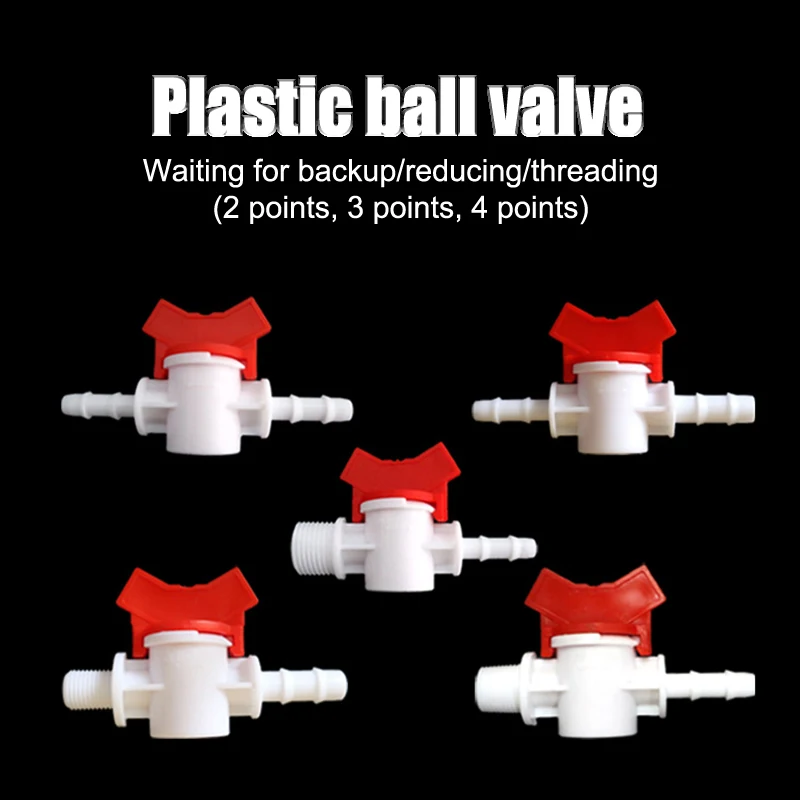 

Control Valve Water Tank Hose Connector Plastic Shut Off Valve Tube Aquarium Air Pump Hose Connector Plastic Fixed Ball Valve