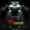 1:16 70KM/H 4WD RC Car With Led Lights 2.4G Radio High Speed Brushless Motor Remote Control Off-Road Cars for Children toys 2