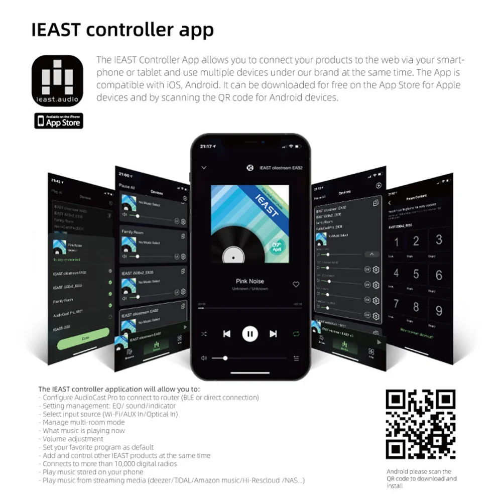 Беспроводной аудиоприемник IEAST AudioCast Pro M20 с Wi-Fi, музыкальная шкатулка для разных комнат airplay с Bluetooth 5,0, Музыкальная шкатулка с системой hifi, тадил дыхательный pando (art.: 3920c7cbcb280) - 3920c7cbcb280