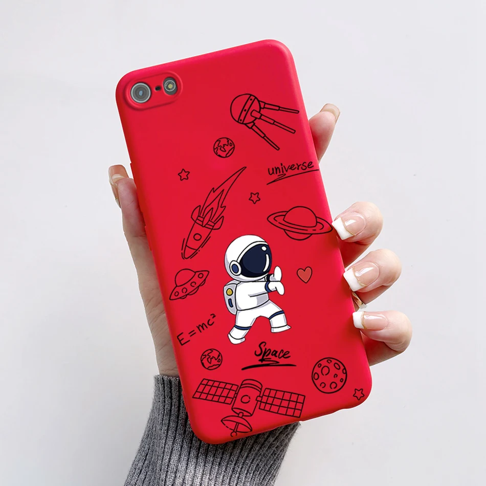 Cute Astronaut Shockproof Matte Silicone Phone Case