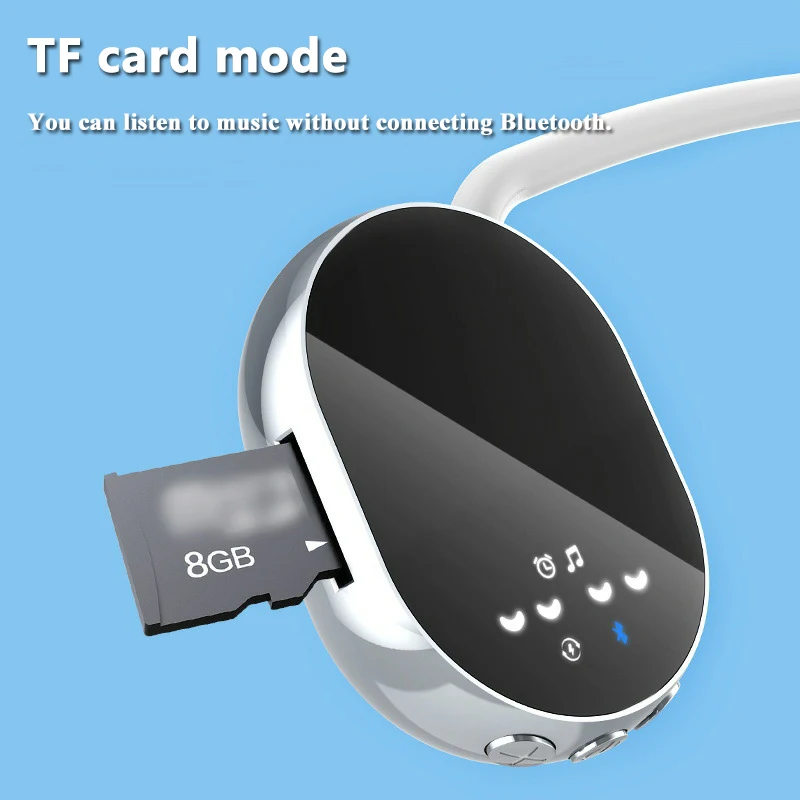 one Conduction Under Pillow Bluetooth Speaker LED Display Sleep Aid Music Box Wireless MP3   Music Player with TF Card Slot