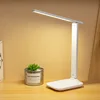 Desk Lamp LED Touch Switch White Folding Desk Lamp Bedroom Bedside Study Reading Eye Care Night Lamp USB Plug-in Dimmable White 3