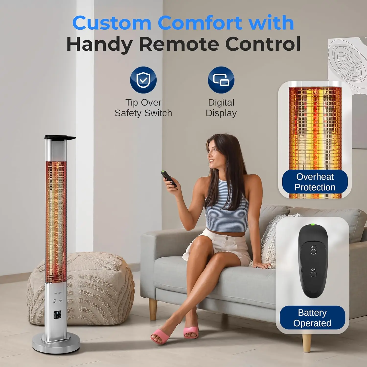 1500W Infrared Electric Patio Heater 5