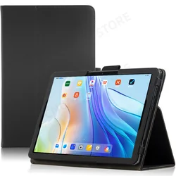 Premium PU Leather Folio Case with Magnetic Cover and Hand Strap for TCL 10 TABMAX 10.36 (Black)