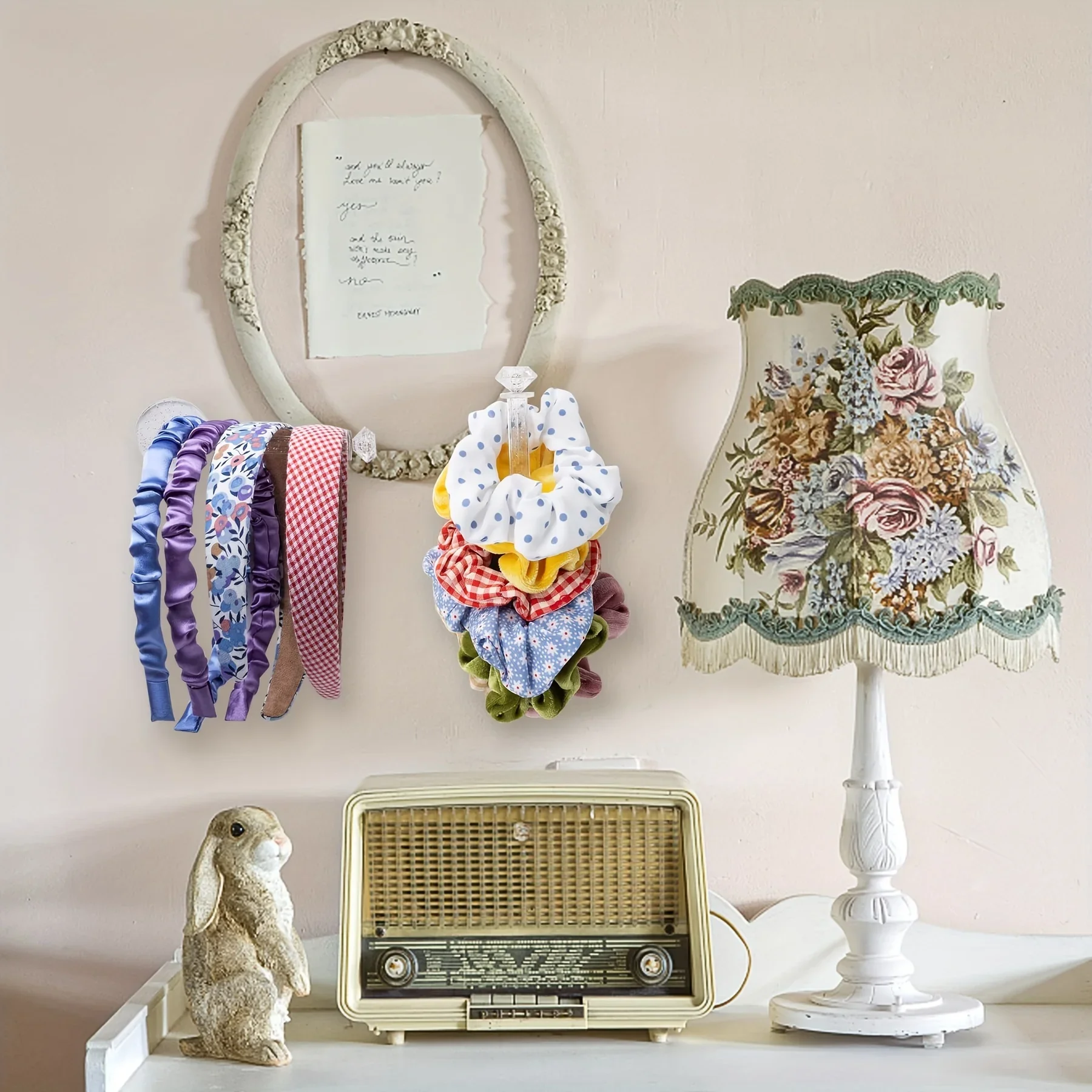 Klarer Acryl-Haarband-Präsentationsständer, Scrunchie-Organizer mit Aufbewahrungsregal für Haaraccessoires und Haarbänder – Detail 5