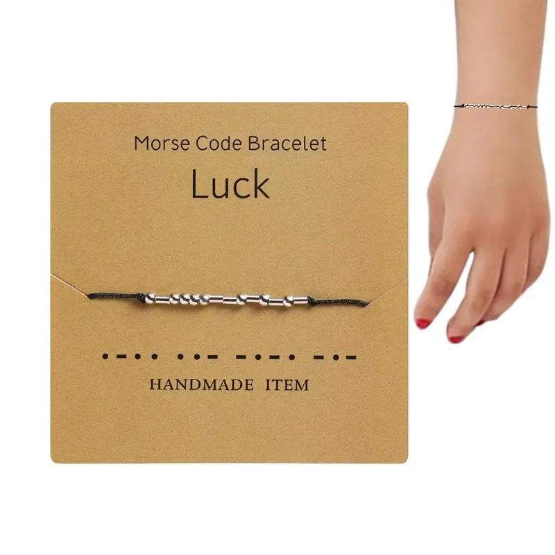Braccialetti Con Codice Morse Cord Secret Bracciale Best Friend Regali Di Ispirazione Gioielli Di Ispirazione Unici Per Figlia Mamma Figlio