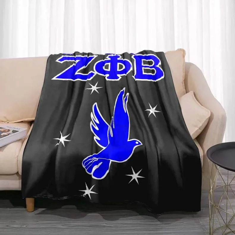 Zeta Phi Beta Pattern Blanket  Fashion Bed Sofa Air Conditioning Fashionable Leisure Picnic Travel Napping Soft Flannel Throw 4