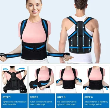 Back Support Brace Posture Corrector for Women and Men Back Straightener Posture Corrector Scoliosis and Hunchback Correction 1