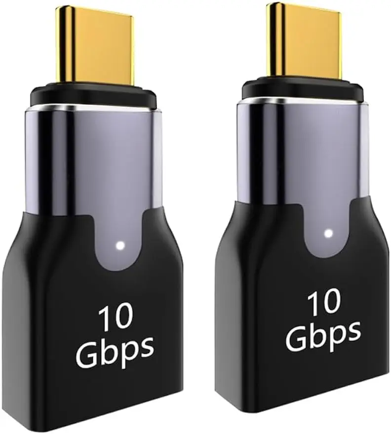 USB3.0-C타입 마그네틱 어댑터, USB C타입 수-USB 3.0 A 타입 암 스트레이트 10gbps 데이터 어댑터