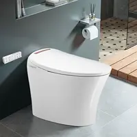 Smart Toilet Bidet Toilet Heated Seat Integrated Multi Function Tankless Toilet Smart Bidet Automatic Flushing Remote Control 1