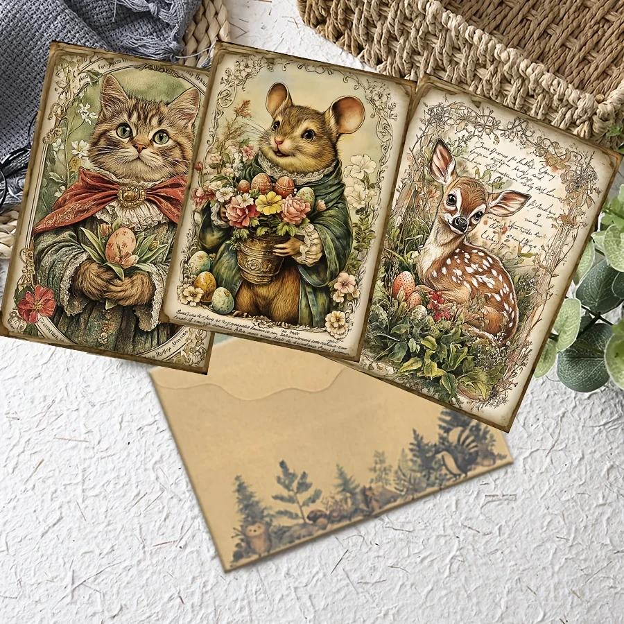 Greeting Cards,Wedding Invitations,Wedding Envelopes JAIIMAN 52pcs Card and Sticker Envelope Easter for Holiday Flag DIY Bottle Wedding Decor Scrapbooking Paper Craft Journal
