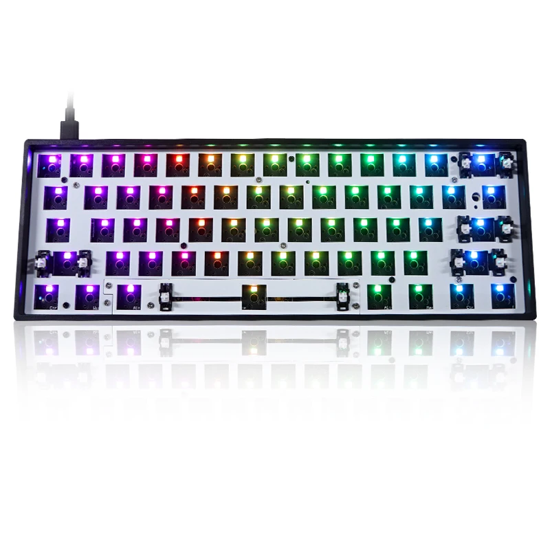 Программируемая Проводная Bluetooth клавиатура GK61 GK61X GK61XS RGB Hot Swap