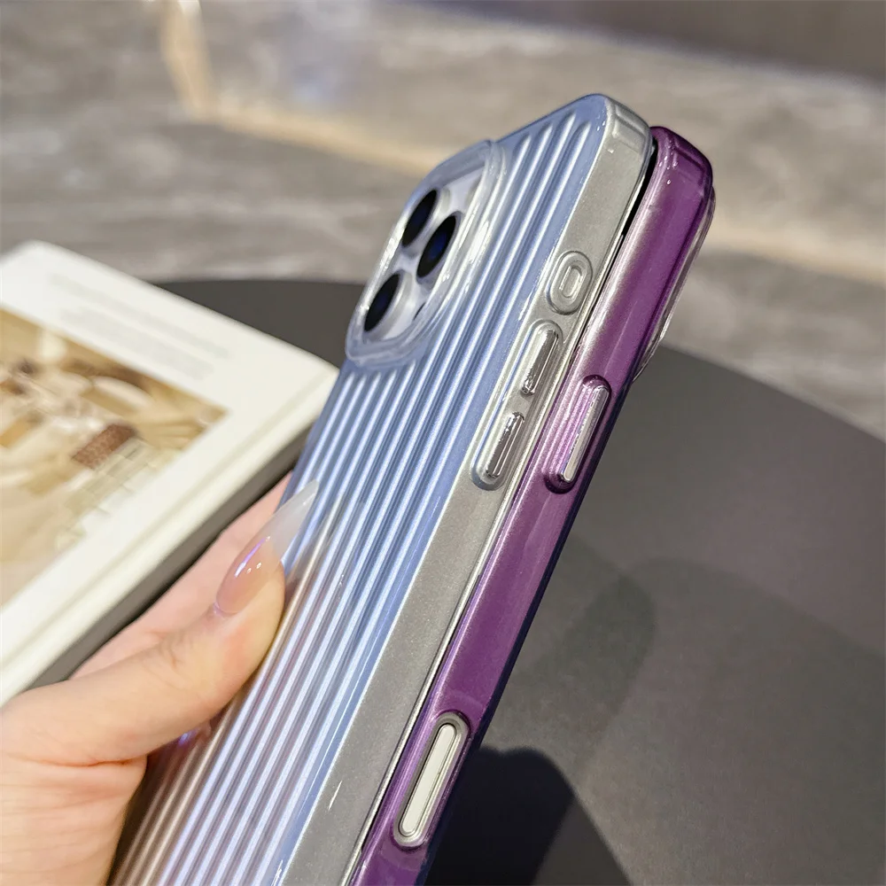 Luxury Corrugated Metallic Paint Matte Case For iPhone 17 Air 16 15 14 13 12 11 Pro Max Plus 16E Soft TPU Shockproof Back Cover 4