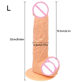 Realistic Huge Dildos Soft Skin Feeling Big Penis with Suction Cup Thick Phallus Large Dick Sex Toys for Women Masturbation 3
