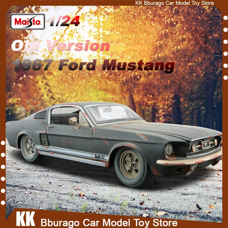 

Модель автомобиля Maisto 1:24 старой версии 1967 Ford Mustang GT, роскошная модель автомобиля из сплава, Коллекционная модель автомобиля, подарок на день рождения