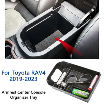 Bracciolo Center Console Organizer vassoio per Toyota RAV4 2023 2022 2021 2020 2019 supporto per scatola di immagazzinaggio accessori per interni auto