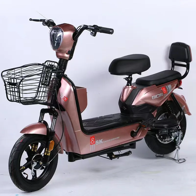 350W Electric Motorcycle 48V Ebike for AdultsHigh-Speed Electric Bicycle with Removable BatteryDual Disc Brakes80-120KM Range