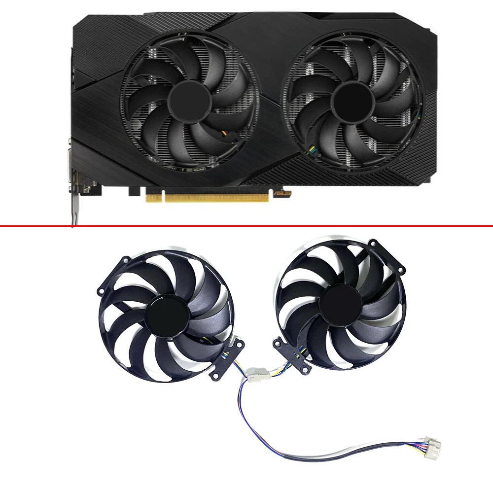 Ru ubehag Messing Original NEW 90MM T129215BU 6PIN RTX 2060 GPU FAN For ASUS DUAL-RTX 2060 -O6G-EVO Graphics Card Fan Replacement Cooling Fans