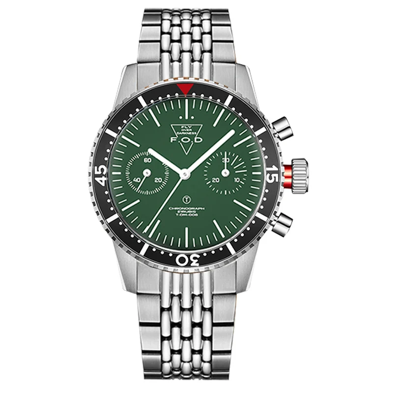 FOD Tipo A Fliger PILOT Cronografo meccanico ST1901 Orologio da