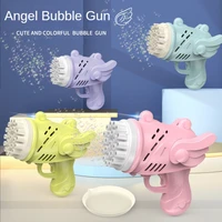 Electric Bubble Maker Machine Gun Bazooka Party Flashing Light Auto Blower Soap Ball Water for Children Kid Outdoor Bubbl Toys 1