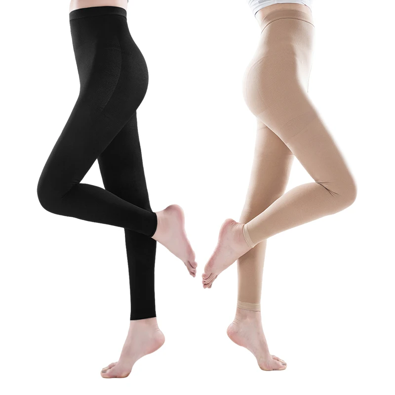 20-30mmHg Women Medical Compression Pantyhose Stockings Varicose Veins Footless Graduated Support Thighs Pantyhose Sleeve M-5XL 6