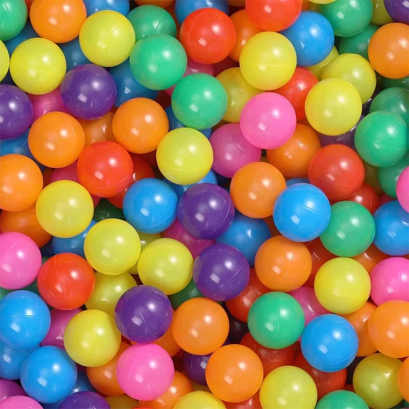 Ball Pit Balls 25-100pcs for Kids Plastic Pit 5/7cm Crush Proof Play BPA Free Non-Toxic Ocean With Reusable Net Bag