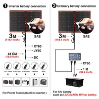 Kit solaire DOKIO 18V pliable avec chargeur portable 12V pour camping/powerbank/batterie/maison 200W 3