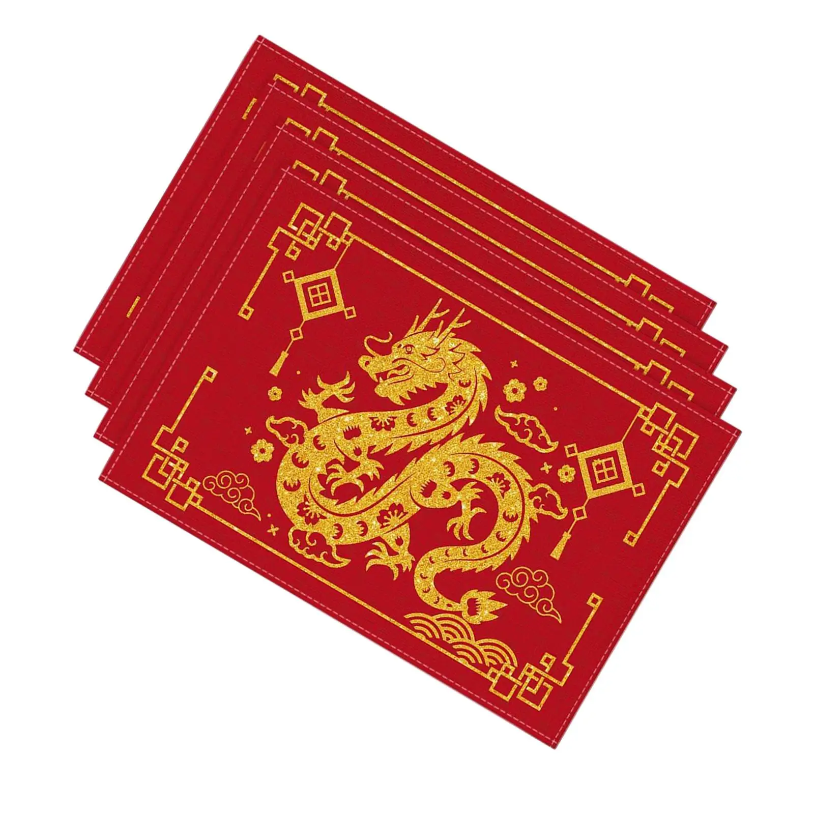 Chinese New Year Placemats Place Mats Set of 4 Happy New Year Table Decoration