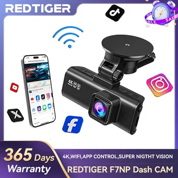 REDITIGER F7NP 4K Dash Cam 1080P HD Car DVR Built-in GPS Android Wifi Auto Drive Vehicle Video Recorder Night Vision