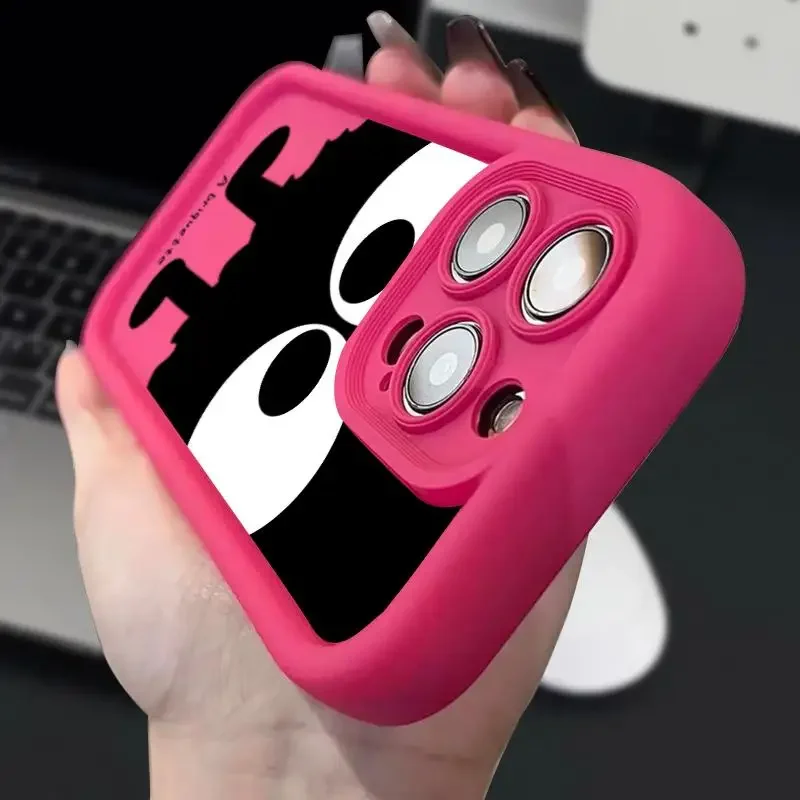 Big Eye Eggette Soft Silicone Phone Case for iPhone 15 14 Pro Max 11 12 13 Pro Max Mini XS X XR 7 8 14 15 Plus SE 2020 Cover